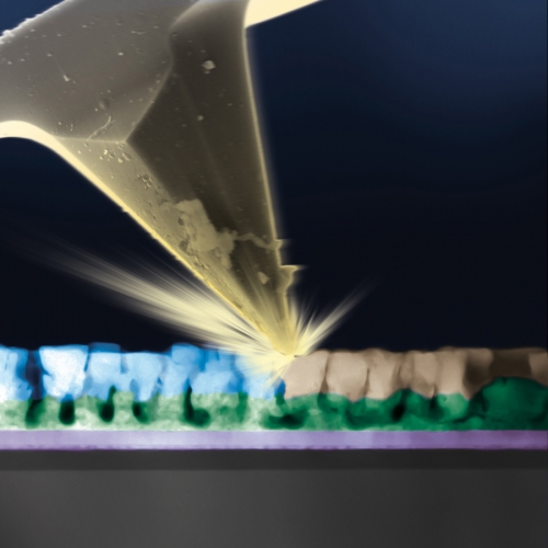 ELECTRIC AND MECHANICAL SWITCHING OF FERROELECTRIC AND RESISTIVE STATES IN SEMICONDUCTING BaTiO3-d FILMS ON SILICON
